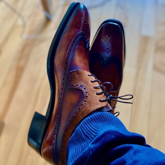 Maison Koly Opulence Prestige oxfords suede and leather patina - Picture 3 of 4